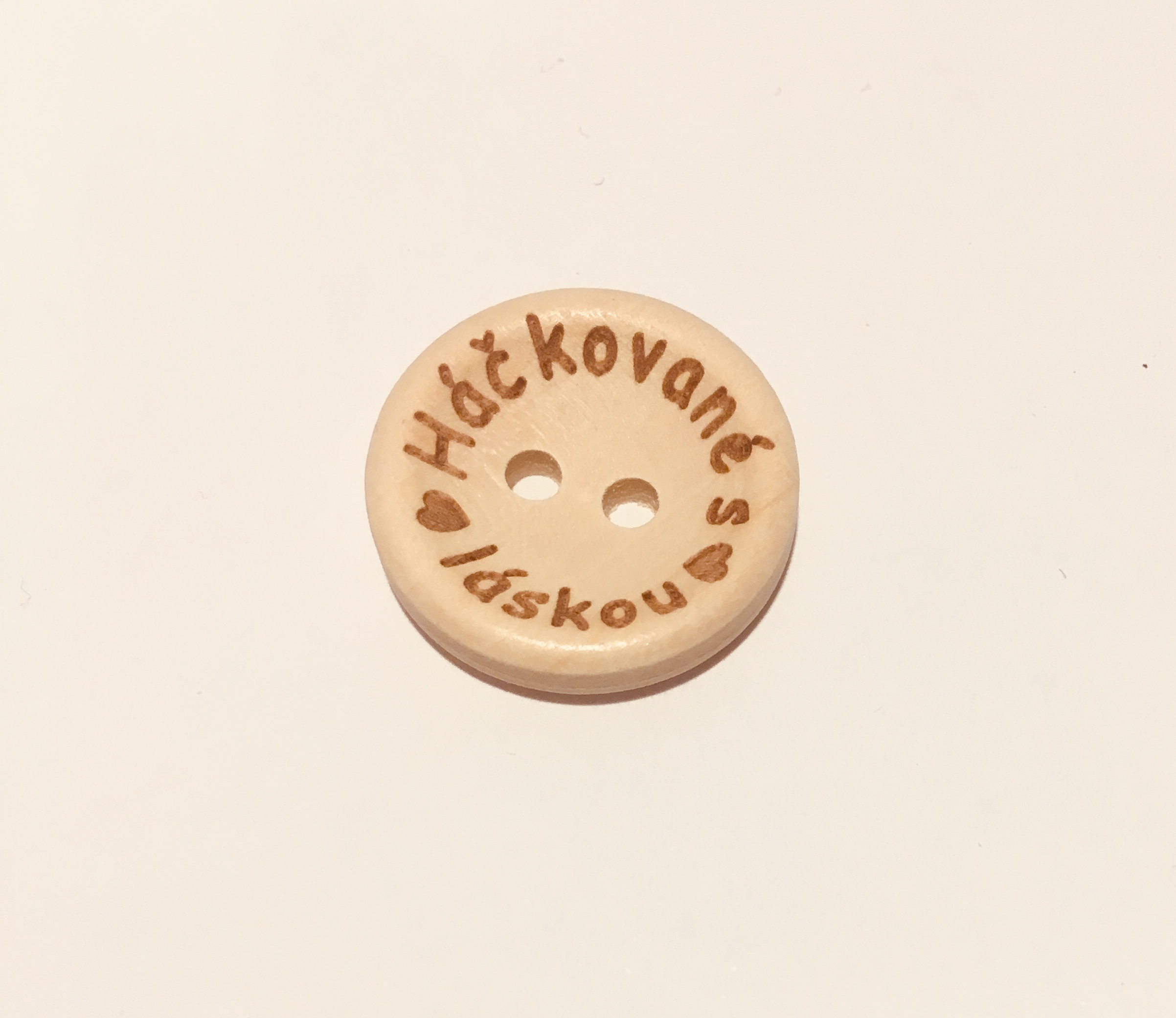 Dřevěný knoflík 15 mm - Na přání