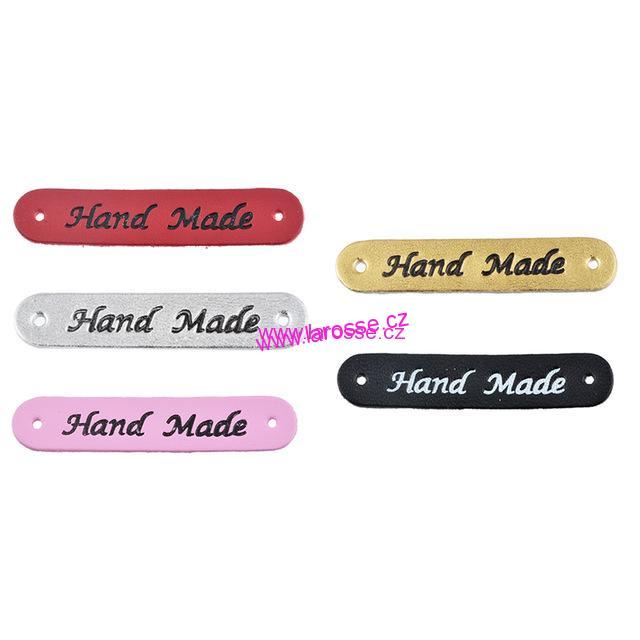 Nášivka Handmade - kožená - srdce