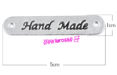 Nášivka Handmade - kožená - srdce