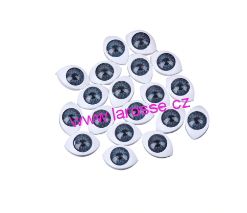 Oči nalepovací 12x16mm - šedé