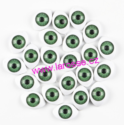 Oči nalepovací 14x19mm - zelené