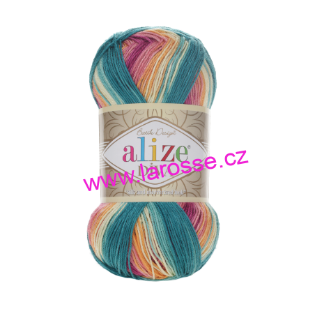 ALIZE Diva Batik 4572 - modrá,růžová,oranžová
