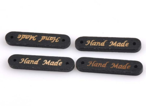 Knoflík Handmade - ovál - černý