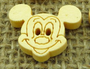 Knoflík Mickey - přírodní