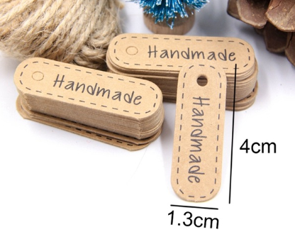 Visačka přírodní - handmade