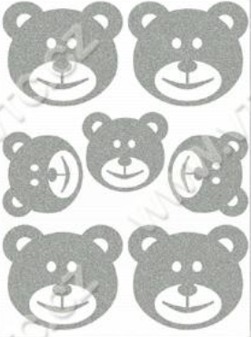 Motivy nažehlovací reflexní - medvěd