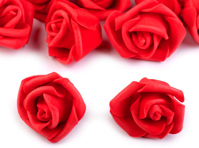 Dekorační pěnová růže - červená