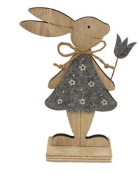 Dřevěná  dekorace - zajíček holčička
