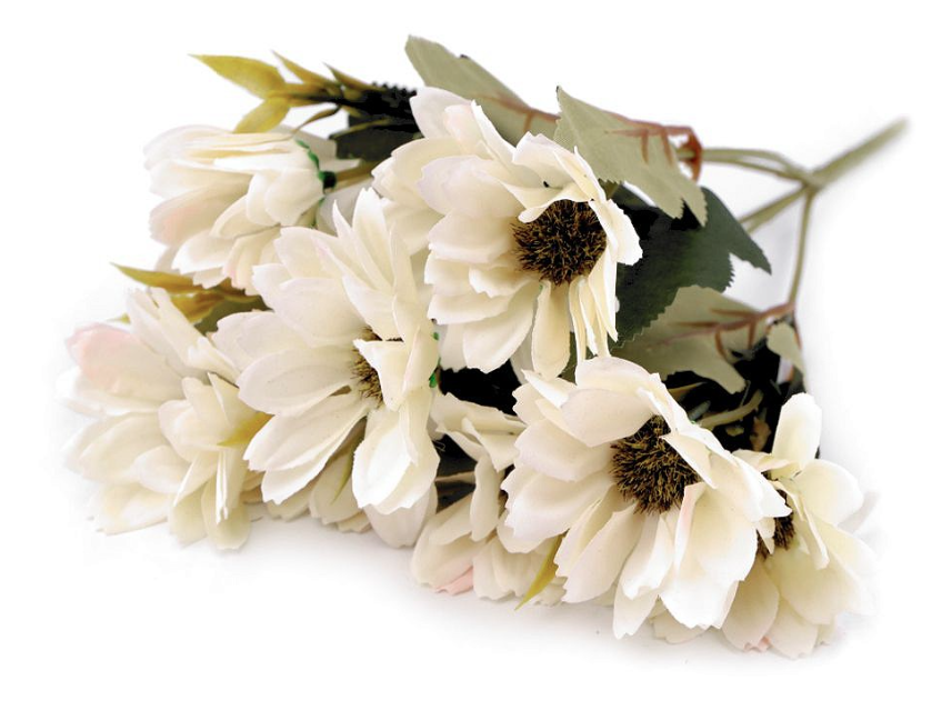 Umělá kytice chryzantéma - sv. béžová