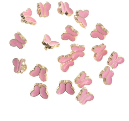 Mini knoflíček - motýlek růžový