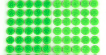 Suchý zip - samolepící zelený 10 mm - 12 ks