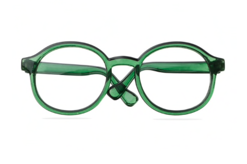 Brýle pro medvídky, panenky - průhledné zelené