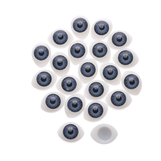 Oči nalepovací 16x23mm - šedé