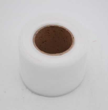 tyl třpytivý - bílý - 5 cm